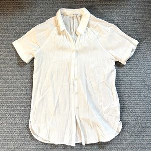 Madewell white short sleeve button down